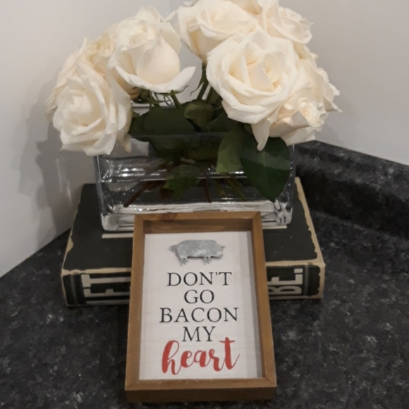 Don't go Breaking BACON my heart Wood Sign Pig NEW